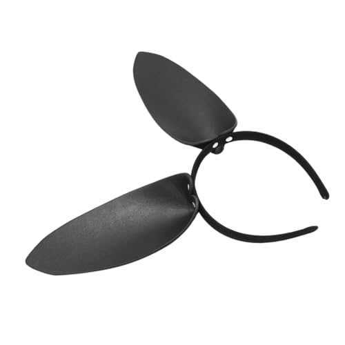 NOLITOY Schwarzer Leder hasenohren Haarreif Damen Party Haaraccessoire Modisch Einzigartig Angenehm zu Tragen für Kostüm Halloween Alltag Geschenk von NOLITOY