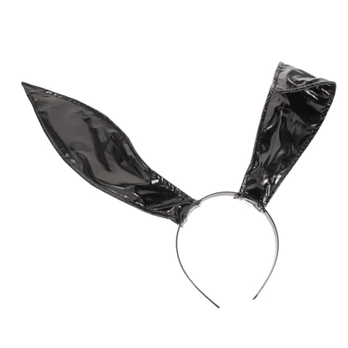 NOLITOY Schwarzes Hasenohren Haarband aus Weichem Material Bequem und Flexibel Vielseitig für Halloween Cosplay und Partys Modischer Kopfschmuck für Damen und Mädchen von NOLITOY
