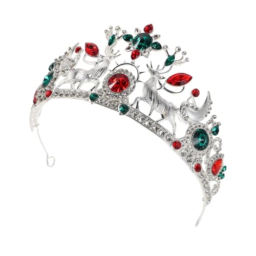 NOLITOY Silberfarbene Weihnachts-Hirschgeweih-Krone mit Strasssteinen Leichtes Legierungs-Haarreif für Frauen Prinzessin Geburtstags Hochzeits-Accessoire Festlich für Halloween NOLITOY Silberfarbene Weihnachts-Hirschgeweih-Krone mit Strasssteinen Leichtes Legierungs-Haarreif für Frauen Prinzessin Geburtstags Hochzeits-Accessoire Festlich für Halloween von NOLITOY