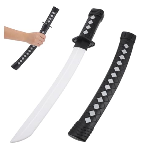 NOLITOY Simuliertes Kunststoffspielzeug für Japanischer Stil Realistisches Ninja Kostümzubehör Leicht Sicher für Fasching Halloween und Rollenspiele Schwarz von NOLITOY