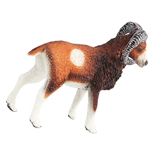 NOLITOY Simuliertes Mouflon Tiermodell aus Kunststoff Realistische Nachbildung Vielseitige Dekofigur für Schreibtisch Wohnzimmer Kinderzimmer Fördert Kreativität und Tierkenntnis als und von NOLITOY