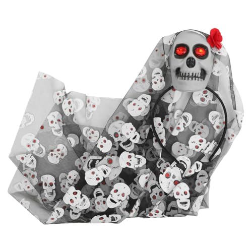 NOLITOY Skull Veil Headband für Gothic Haarband mit Schleier für Halloween Cosplay und Festliche Anlässe Einzigartiges Design Leicht und Langlebig von NOLITOY