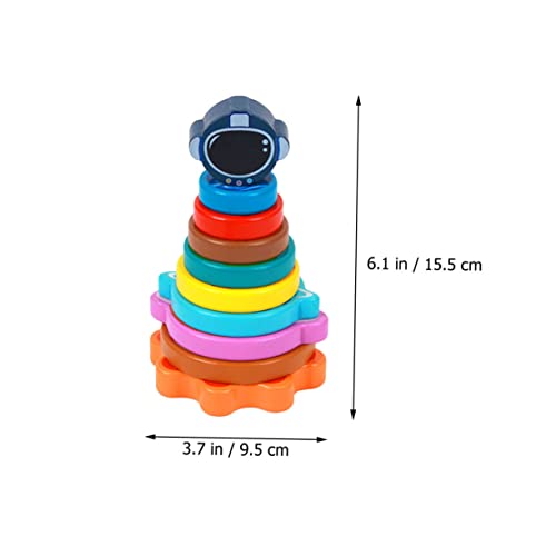 NOLITOY Stapelturm für Kleinkinder Bunte Stabile Stapelringe aus Robustem Material Fördert Farberkennung Feinmotorik und Frühe Lernfähigkeiten Lernspielzeug für Junge Mädchen Ab Monaten von NOLITOY