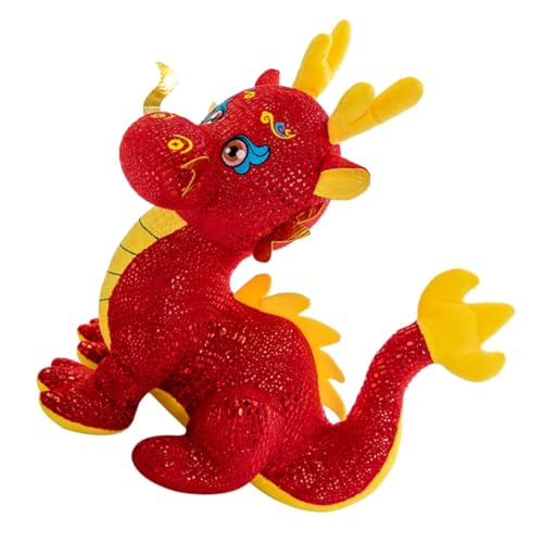 NOLITOY Sternzeichen-drachenfigur Feengarten-dekor Chinesischer Neujahrsdrache Chinesische Neujahrsdrachenfigur Chinesisches Drachen-Maskottchen-Puppe Mini-drachenstatue China Tier Plüsch von NOLITOY