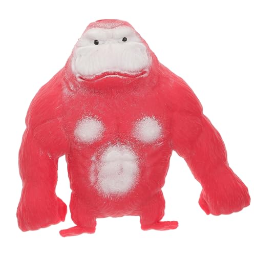 NOLITOY Stressabbau Gorilla Squeeze Toy Rotes Weiches Elastisches Dekompressionsspielzeug Niedliche Cartoon Gorilla Figur Handliches Anti Stress und Erwachsene Perfektes Partygeschenk NOLITOY Stressabbau Gorilla Squeeze Toy Rotes Weiches Elastisches Dekompressionsspielzeug Niedliche Cartoon Gorilla Figur Handliches Anti Stress und Erwachsene Perfektes Partygeschenk von NOLITOY