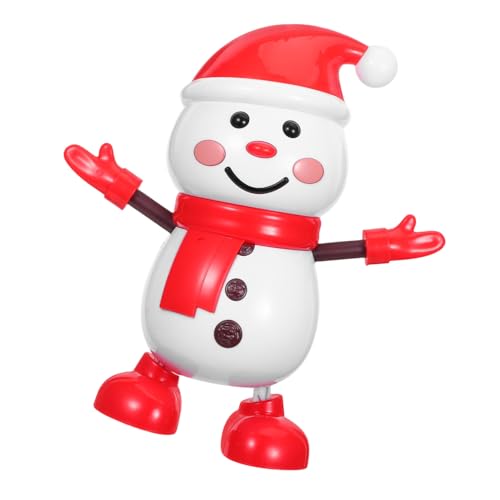 NOLITOY Tanzen Schneemann Gefälligkeiten für Weihnachtsfeiern Weihnachtstanzpuppe Santa tanzendes Schneemanndekorationen Weihnachtspuppe Weihnachtstanzspielzeug Plastik Weiß von NOLITOY