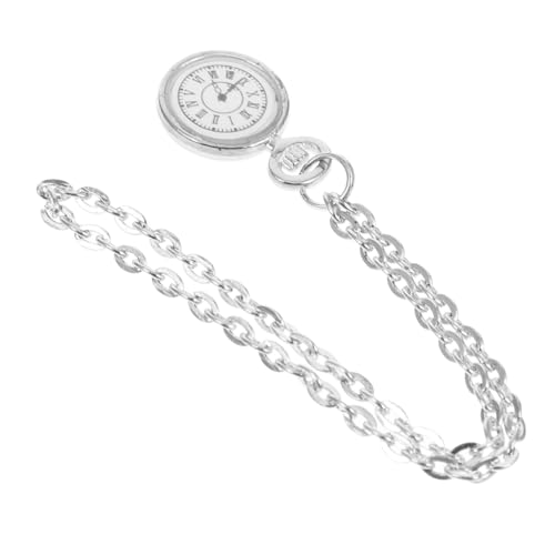 NOLITOY Taschenuhr Zubehör für Puppenhaus Vintage Modell mit Kette Dekoration für Mini Häuser Silberfarben Perfektes für Freunde und Puppenhausliebhaber NOLITOY Taschenuhr Zubehör für Puppenhaus Vintage Modell mit Kette Dekoration für Mini Häuser Silberfarben Perfektes für Freunde und Puppenhausliebhaber von NOLITOY