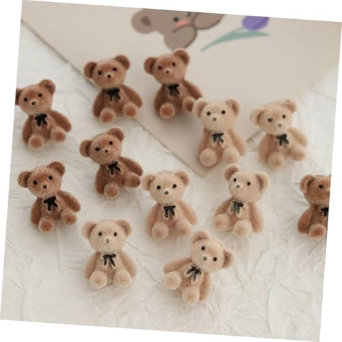 NOLITOY Teiliges DIY Flockstoff Schleifen bär Anhänger Niedliche Taschen Accessoires für Individuelle Gestaltung Vielseitig Verwendbar für Handyhüllen Kleidung Geschenkideen von NOLITOY