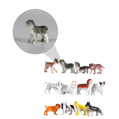 NOLITOY Teiliges Miniatur Hundemodell aus Robustem Kunststoff Realistische Tierfiguren als Pädagogisches und Dekorative Mini Hundeskulpturen für Sammler NOLITOY Teiliges Miniatur Hundemodell aus Robustem Kunststoff Realistische Tierfiguren als Pädagogisches und Dekorative Mini Hundeskulpturen für Sammler von NOLITOY