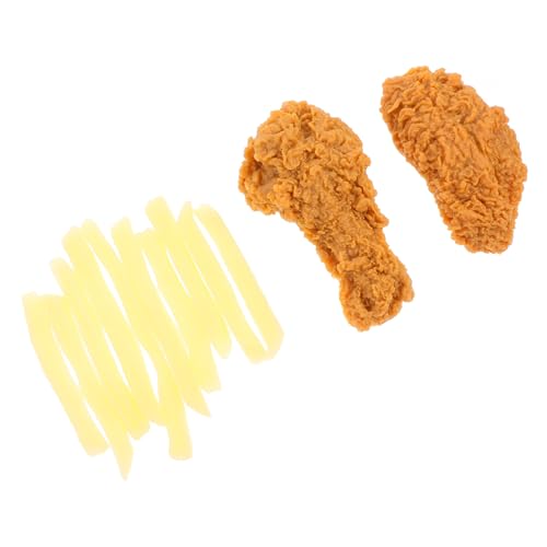 NOLITOY Teiliges PVC Lebensmittelmodell mit Realistischen Chicken Wings Hähnchenkeulen und Pommes Frites Künstliche Essensdeko für Fotorequisiten und Restaurantdekoration NOLITOY Teiliges PVC Lebensmittelmodell mit Realistischen Chicken Wings Hähnchenkeulen und Pommes Frites Künstliche Essensdeko für Fotorequisiten und Restaurantdekoration von NOLITOY