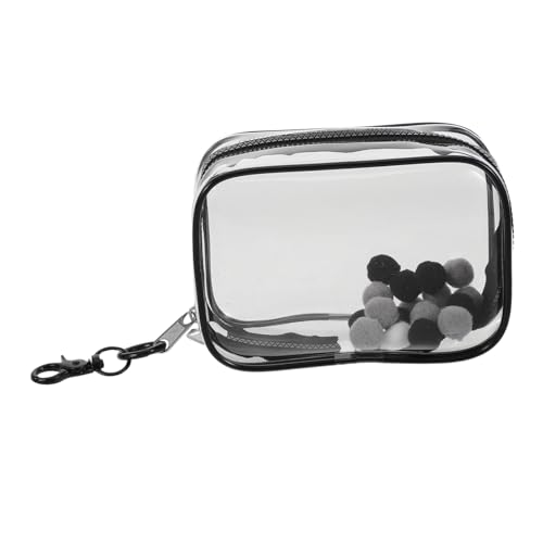 NOLITOY Transparente Sammeltasche für Puppen mit Schlüsselanhänger Doppel Reißverschluss Dickes Material Tragbare Organizer Tasche für Plüschspielzeug und Kleine Figuren von NOLITOY