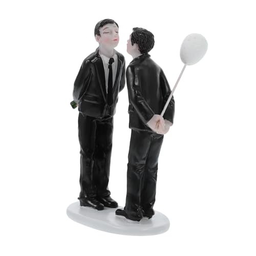 NOLITOY Valentinstag Tortenfigur Hochzeit Cake Topper für Hochwertige Dekoration aus Strapazierfähigem Material für Valentinstagsfeiern Passend für Kuchengrößen von NOLITOY