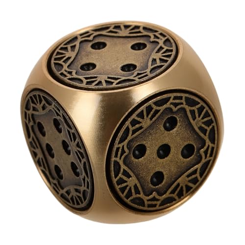NOLITOY Vintage Messingwürfel für Würfelspiele Handpolierte Seitige Metallwürfel Retro Design für Brettspiele und Kreative Spiele Mini Brass Dice Sammler und Dekoration NOLITOY Vintage Messingwürfel für Würfelspiele Handpolierte Seitige Metallwürfel Retro Design für Brettspiele und Kreative Spiele Mini Brass Dice Sammler und Dekoration von NOLITOY
