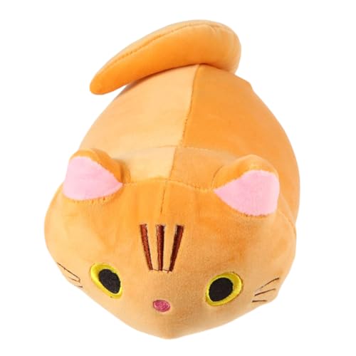 NOLITOY Weiches Katzen Kuschelplüsch Kissen Orange Niedliches Cartoon Katzen Rundkissen Komfortables Sofa Stofftier Sicherer Baumwollfüllung für Familie und Freunde NOLITOY Weiches Katzen Kuschelplüsch Kissen Orange Niedliches Cartoon Katzen Rundkissen Komfortables Sofa Stofftier Sicherer Baumwollfüllung für Familie und Freunde von NOLITOY