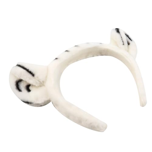 NOLITOY Weiches Plüsch Tierohren Haarband Weiß Tiger Ohr Headwear Komfortabel Für Party Cosplay von NOLITOY