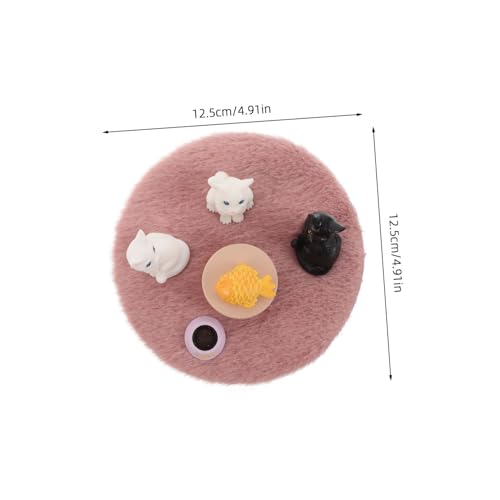 NOLITOY Weiches Plüsch katzenfigurenset Miniatur Kuscheltier Dekoration Realistische Mini Katzen für Wohnraum Micro Landschaft Deko Gemütliche Wohnaccessoires von NOLITOY