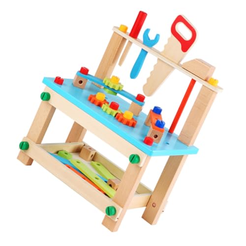 NOLITOY Werkzeugstuhl zum Zerlegen aus Holz Pädagogisches Denken und Feinmotorik Glatte Oberfläche Stabiles Material Kreatives DIY Spiel für Frühe Bildung und Rollenspiele von NOLITOY