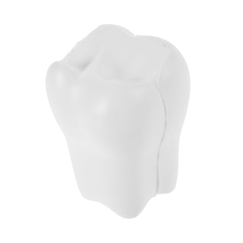 NOLITOY Zahnmotiv Schaumstoff Stressball Squeeze für Sensorik und Stressabbau Lustiges Quetschspielzeug für Klinik Robustes Anti Stress Fidget Toy in Weiß von NOLITOY