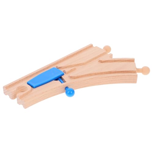 NOLITOY Zusammengebaute Bahnstrecke Eisenbahnstrecke Verfolgen Zug Gleiszubehör Gleismodell Bahngleis Verfolgen Das Gleisspielzeug Für Hölzerne Gleise Holz von NOLITOY