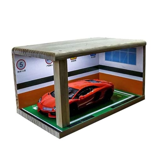 NOLLAM Werkstatt-Szenenmodell 1:24 Automodell Szene Modell Parkplatz Aufbewahrungsbox Simulation Tiefgarage Automodell Display Box Spielzeug von NOLLAM