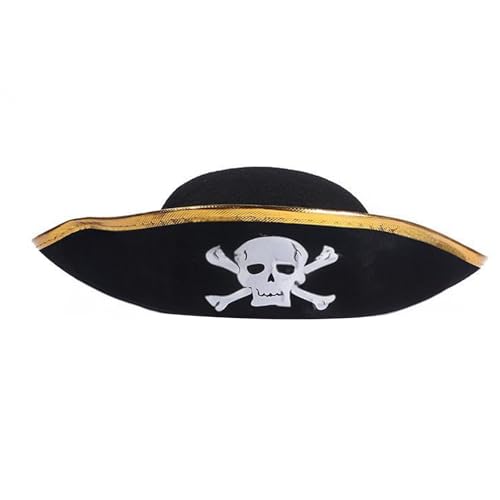 NOLOWY Cosplay-Kapitänshut für Damen und Herren, Halloween-Kostüm, Trikorne-Hut, Cosplay, Piratenhut, Bühnenauftritte, Cocked Hat NOLOWY Cosplay-Kapitänshut für Damen und Herren, Halloween-Kostüm, Trikorne-Hut, Cosplay, Piratenhut, Bühnenauftritte, Cocked Hat von NOLOWY