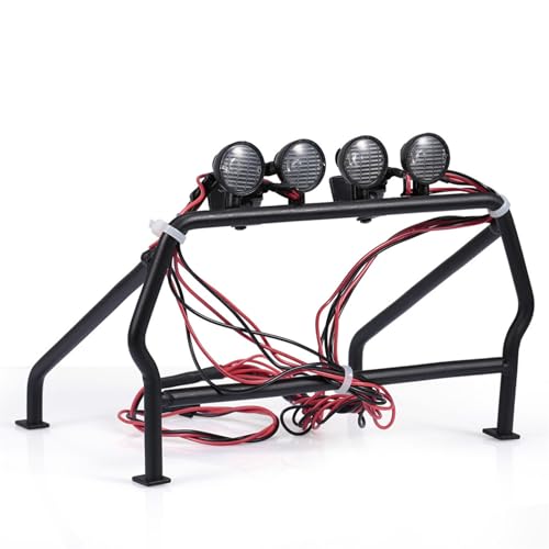 NOLOWY Metall Rollenkäfig Mit 6 LED Licht Kompatibel Für 1/10 TF1/2 LKW Fernbedienungssteuerauto Elektrisches Crawler Fahrzeug Teil von NOLOWY