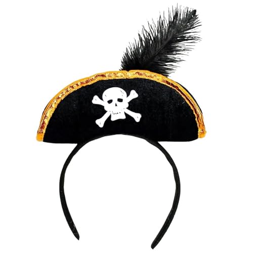 NONGYU Bühnenauftritte Piratenhut für alle Altersgruppen Maskerade Party Kapitän Hut/Augenklappen Halloween Kostüm Hut Partyzubehör NONGYU Bühnenauftritte Piratenhut für alle Altersgruppen Maskerade Party Kapitän Hut/Augenklappen Halloween Kostüm Hut Partyzubehör von NONGYU