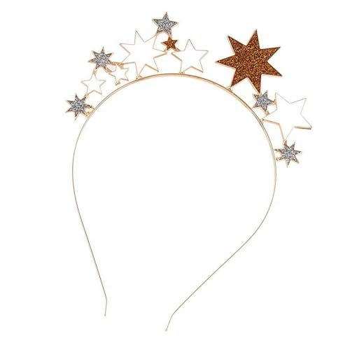 NONGYU Glitzerstern-Stirnbänder, verstellbar, modisch, für Geburtstagsparty, Kopfbedeckung für Cosplay-Kostüme und den Alltag von NONGYU
