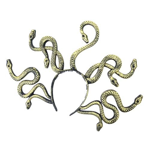 NONGYU Haarreif mit Schlangenmotiv, griechische Mythologie, Halloween, Party, Requisiten, Cosplay, Stirnband, Erwachsene, Bühnenauftritte, Requisiten, Kopfschmuck NONGYU Haarreif mit Schlangenmotiv, griechische Mythologie, Halloween, Party, Requisiten, Cosplay, Stirnband, Erwachsene, Bühnenauftritte, Requisiten, Kopfschmuck von NONGYU