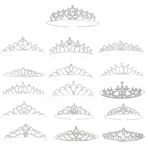 NONGYU Luxuriöser Haarreif mit Krone, strapazierfähig, für Geburtstagsparty, eleganter Festzug, Wassertropfen, Kristall, Mädchen, Hochzeit, Kostüm, Kopfbedeckung von NONGYU