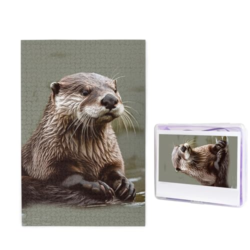 1000-teiliges Puzzle für Erwachsene, personalisiertes Bildpuzzle, Otter-Tier, individuelles Holzpuzzle für Familie, Geburtstag, Hochzeit, Spielabende, Geschenke, 50 x 74,9 cm 1000-teiliges Puzzle für Erwachsene, personalisiertes Bildpuzzle, Otter-Tier, individuelles Holzpuzzle für Familie, Geburtstag, Hochzeit, Spielabende, Geschenke, 50 x 74,9 cm von NONHAI