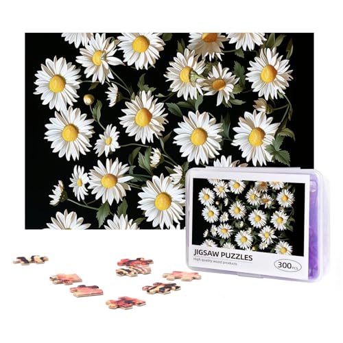 300-teiliges Puzzle für Erwachsene, personalisiertes Bilderpuzzle, Gänseblümchen, individuelles Holzpuzzle für Familie, Geburtstag, Hochzeit, Spielabende, Geschenke, 38,1 x 25,9 cm von NONHAI