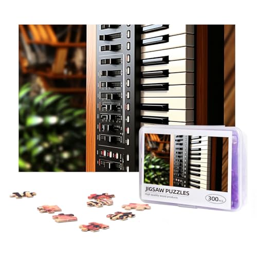 300-teiliges Puzzle für Erwachsene, personalisiertes Bildpuzzle, elektronische Tastatur, individuelles Holzpuzzle für Familie, Geburtstag, Hochzeit, Spielabende, Geschenke, 38,1 x 25,9 cm von NONHAI