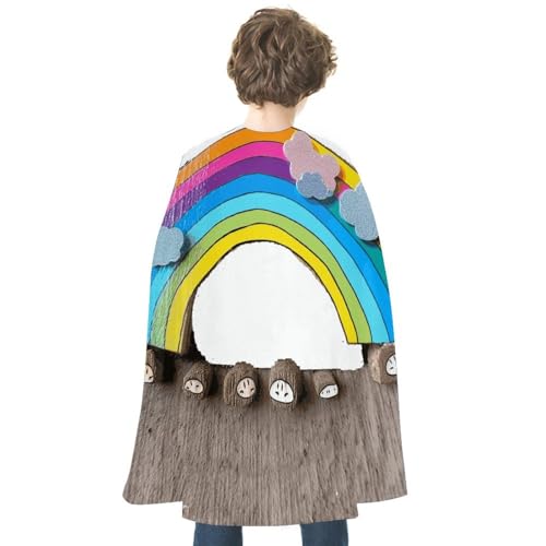 NONHAI Kleiner Regenbogenumhang für Damen und Herren, wendbarer Umhang, Halloween-Umhang, Halloween-Kostüme, Erwachsenen-Umhang für Cosplay-Party NONHAI Kleiner Regenbogenumhang für Damen und Herren, wendbarer Umhang, Halloween-Umhang, Halloween-Kostüme, Erwachsenen-Umhang für Cosplay-Party von NONHAI