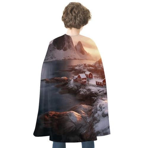 NONHAI Sonnenaufgang über Hamnoy Umhang für Damen und Herren, wendbarer Umhang, Halloween-Umhang, Halloween-Kostüme, Erwachsenen-Umhang für Cosplay-Party NONHAI Sonnenaufgang über Hamnoy Umhang für Damen und Herren, wendbarer Umhang, Halloween-Umhang, Halloween-Kostüme, Erwachsenen-Umhang für Cosplay-Party von NONHAI