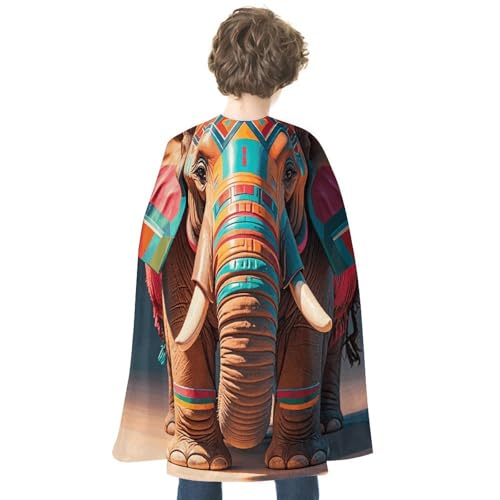 NONHAI Umhang mit Azteken-Elefant, wendbar, für Damen, Herren, Halloween-Umhang, Halloween-Kostüme, Erwachsenen-Umhang für Cosplay-Party NONHAI Umhang mit Azteken-Elefant, wendbar, für Damen, Herren, Halloween-Umhang, Halloween-Kostüme, Erwachsenen-Umhang für Cosplay-Party von NONHAI