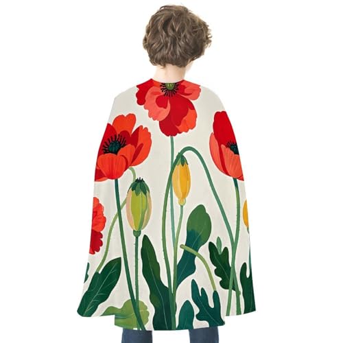 NONHAI Umhang mit Mohnblumen, wendbarer Umhang für Damen, Herren, Halloween-Umhang, Halloween-Kostüme, Erwachsenen-Umhang für Cosplay-Party NONHAI Umhang mit Mohnblumen, wendbarer Umhang für Damen, Herren, Halloween-Umhang, Halloween-Kostüme, Erwachsenen-Umhang für Cosplay-Party von NONHAI