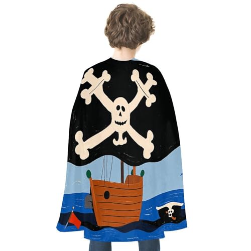 NONHAI Umhang mit Piratenflagge für Damen und Herren, wendbarer Umhang, Halloween-Umhang, Halloween-Kostüme, Erwachsenen-Umhang für Cosplay-Party von NONHAI