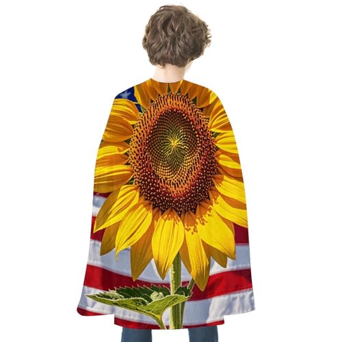 NONHAI Umhang mit Sonnenblume und Flagge für Damen und Herren, wendbar, Halloween-Umhang, Halloween-Kostüme, Erwachsenen-Umhang für Cosplay-Party NONHAI Umhang mit Sonnenblume und Flagge für Damen und Herren, wendbar, Halloween-Umhang, Halloween-Kostüme, Erwachsenen-Umhang für Cosplay-Party von NONHAI