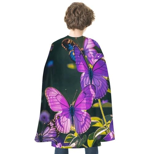 NONHAI Umhang mit violetten Schmetterlingen für Damen und Herren, wendbar, Halloween-Umhang, Halloween-Kostüme, Erwachsenen-Umhang für Cosplay-Party NONHAI Umhang mit violetten Schmetterlingen für Damen und Herren, wendbar, Halloween-Umhang, Halloween-Kostüme, Erwachsenen-Umhang für Cosplay-Party von NONHAI