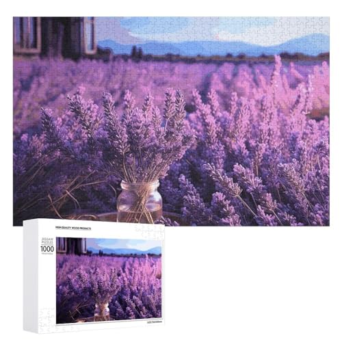 Romantisches Lavendel-Puzzle für Damen und Herren, 1000 Teile, Puzzle für Erwachsene, herausforderndes Puzzle für Familie, Hochzeitsgeschenk Romantisches Lavendel-Puzzle für Damen und Herren, 1000 Teile, Puzzle für Erwachsene, herausforderndes Puzzle für Familie, Hochzeitsgeschenk von NONHAI
