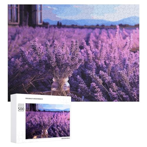 Romantisches Lavendel-Puzzle für Damen und Herren, 500 Teile, Puzzle für Erwachsene, herausforderndes Puzzle für Familie, Hochzeitsgeschenk Romantisches Lavendel-Puzzle für Damen und Herren, 500 Teile, Puzzle für Erwachsene, herausforderndes Puzzle für Familie, Hochzeitsgeschenk von NONHAI