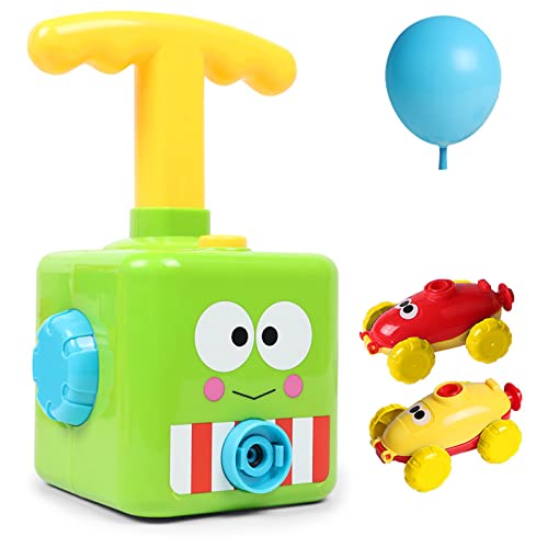 NOOLY Ballon Angetrieben Auto Wissenschaft Spielzeug, Kinder Ballon Auto Spielzeug Für 3 + Jahre Alt Jungen Mädchen DLQQC-01 (Frosch) von NOOLY