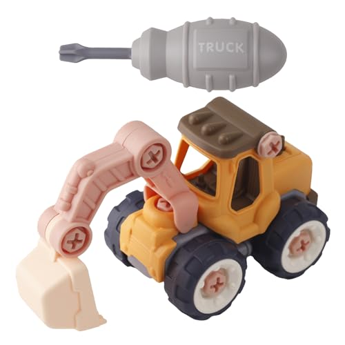 NOOLY DIY Montage Auto Spielzeug, Take Apart Baufahrzeug für 3 + Jahre alt Jungen und Mädchen CZGCC-01 (Bagger) von NOOLY