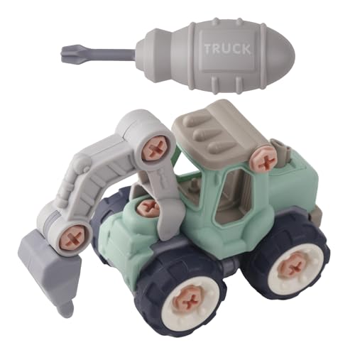 NOOLY DIY Montage Auto Spielzeug, Take Apart Baufahrzeug für 3 + Jahre alt Jungen und Mädchen CZGCC-01 (Bohrer) von NOOLY