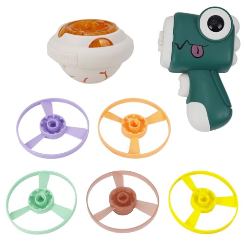 NOOLY Flying Disc Launcher Spielzeug, Fliegende Untertasse Spielzeug Für Kinder Für 3+ Jahre Alte Jungen Und Mädchen FGFD-01 (Grün) von NOOLY
