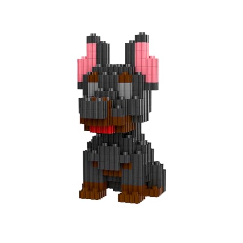 NOOLY Micro Dog Building Blocks, Haustier Bausteine Sets für Erwachsene und Jungen Mädchen CLJM-01 (Dobermann Pinscher) von NOOLY