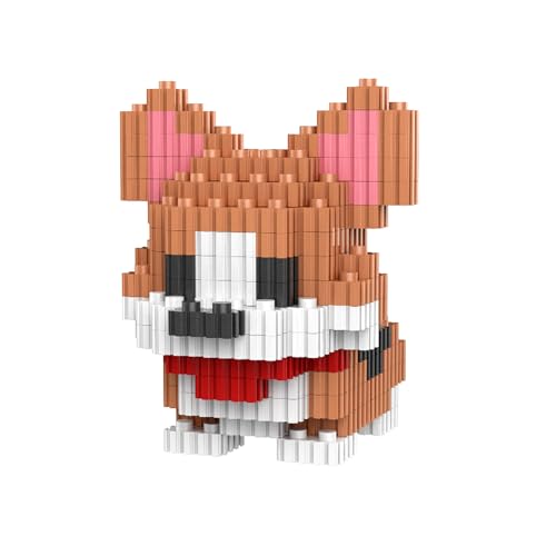 NOOLY Hund Serie Bausteine, Mini Bausteine Set Für Erwachsene Und Jungen Mädchen CLJM-01 (Fleischfarbener Corgi) von NOOLY