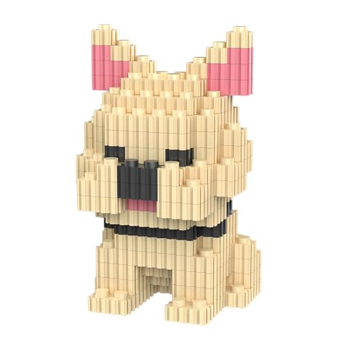 NOOLY Hund Serie Bausteine, Mini Bausteine Set Für Erwachsene Und Jungen Mädchen CLJM-01 (Französische Bulldogge) von NOOLY