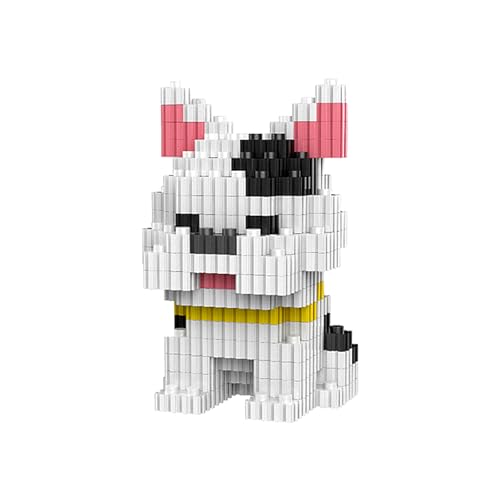 NOOLY Hund Serie Bausteine, Mini Bausteine Set Für Erwachsene Und Jungen Mädchen CLJM-01 (Kuh Pit Bull) von NOOLY